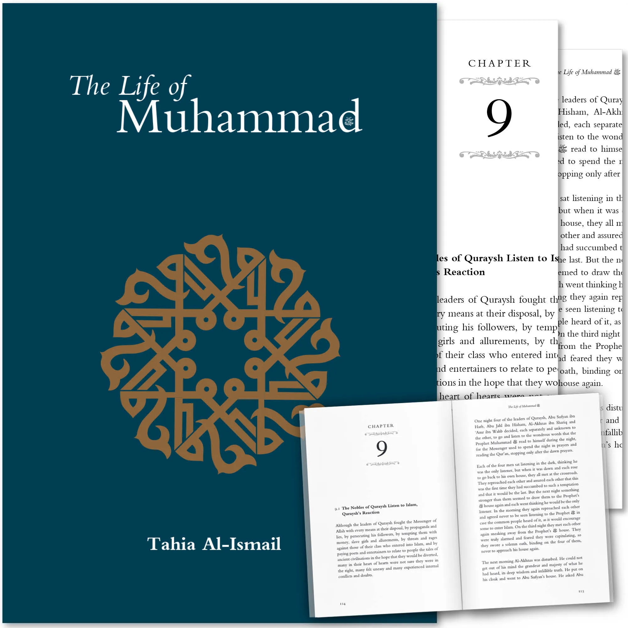 Front cover with Inside Pages of The Life of Muhammad by Tahia Al-Ismail. Gentle seerah for teens by Ta-Ha Publishers
