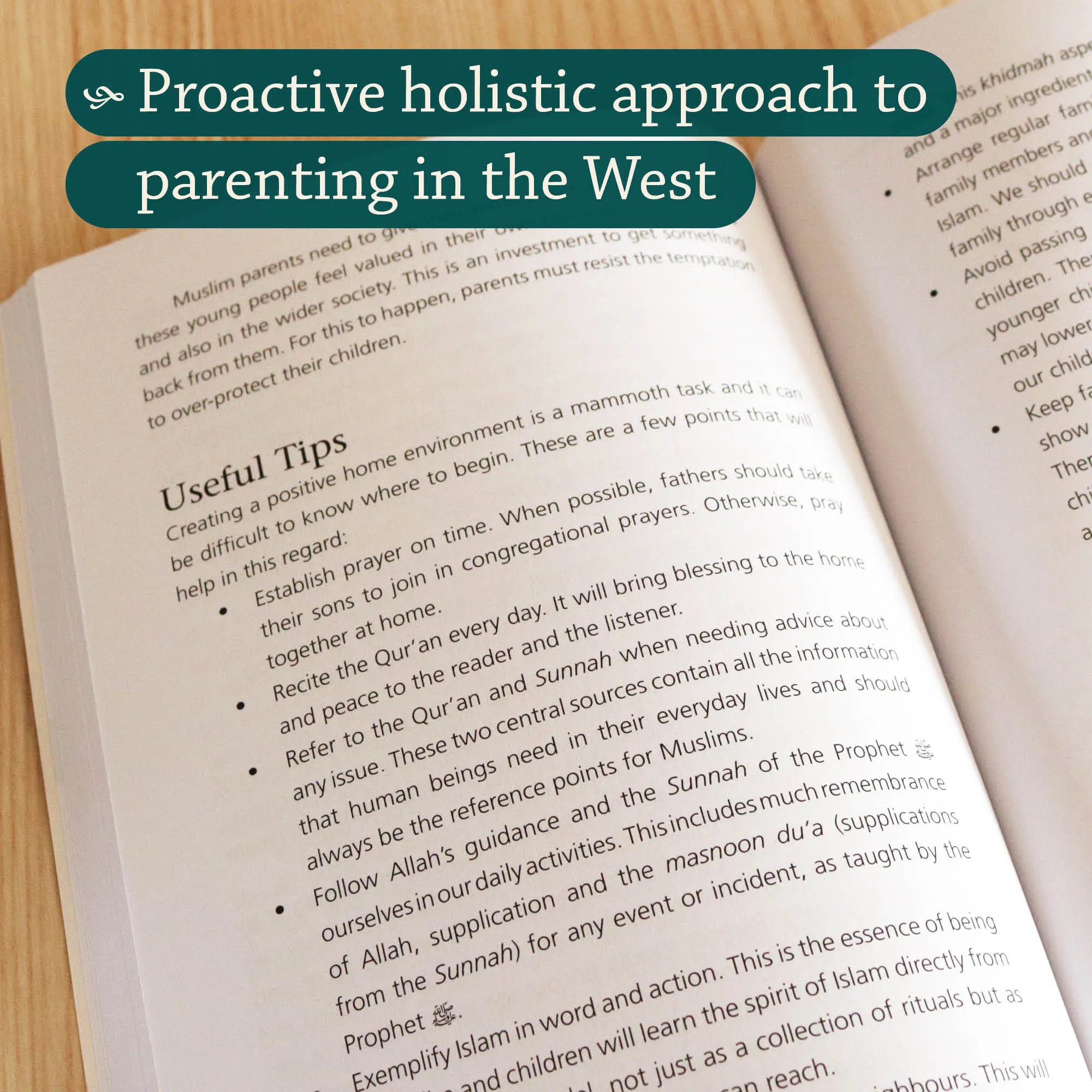 Inside Page of Addressing Adolescence by Muhammad Abdul Bari. Muslim teen parenting guide by Ta-Ha Publishers