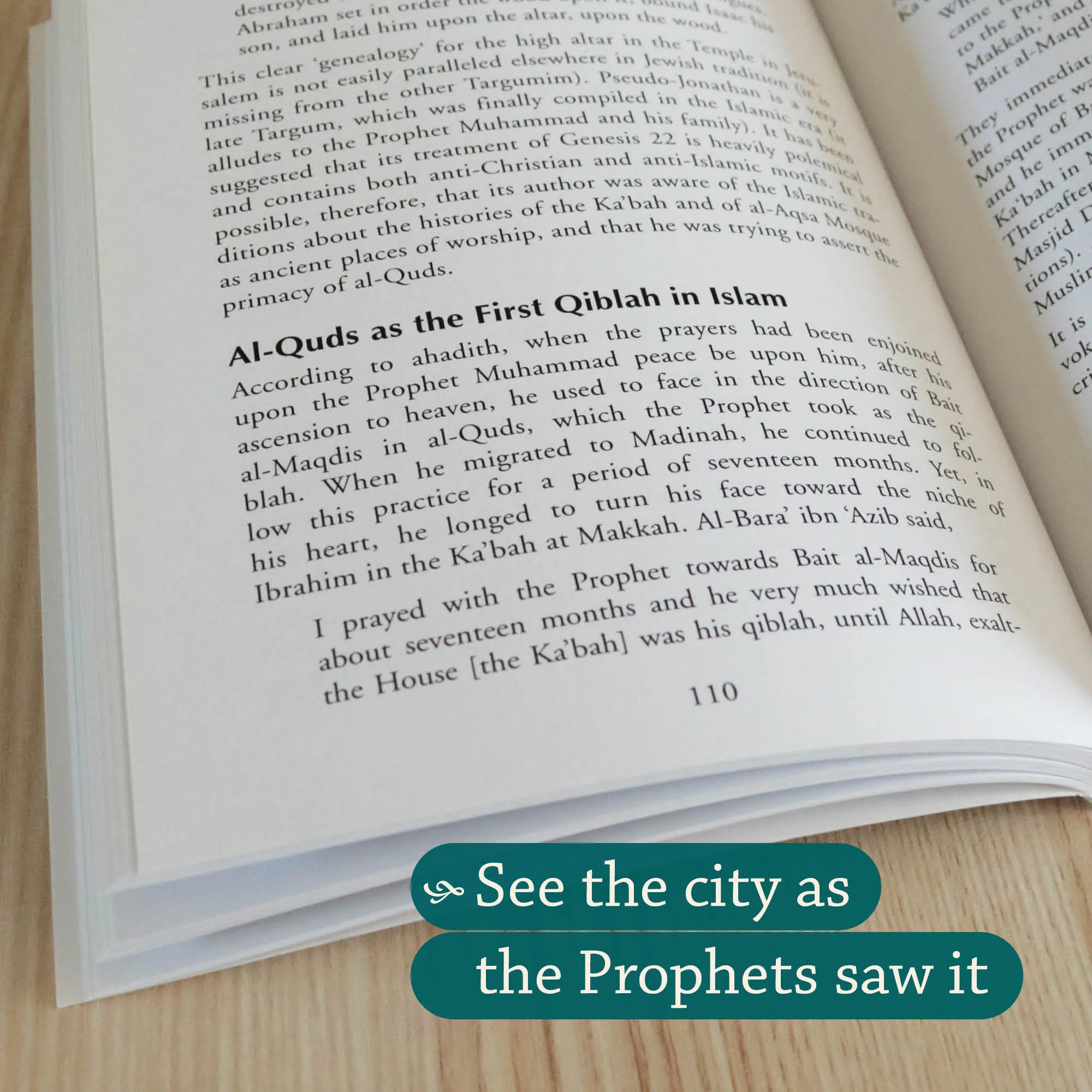 Inside Page of Al-Quds, Jerusalem in classical Judaic and Islamic Traditions by Al-Khateeb. Islamic Jerusalem history by Ta-Ha Publishers