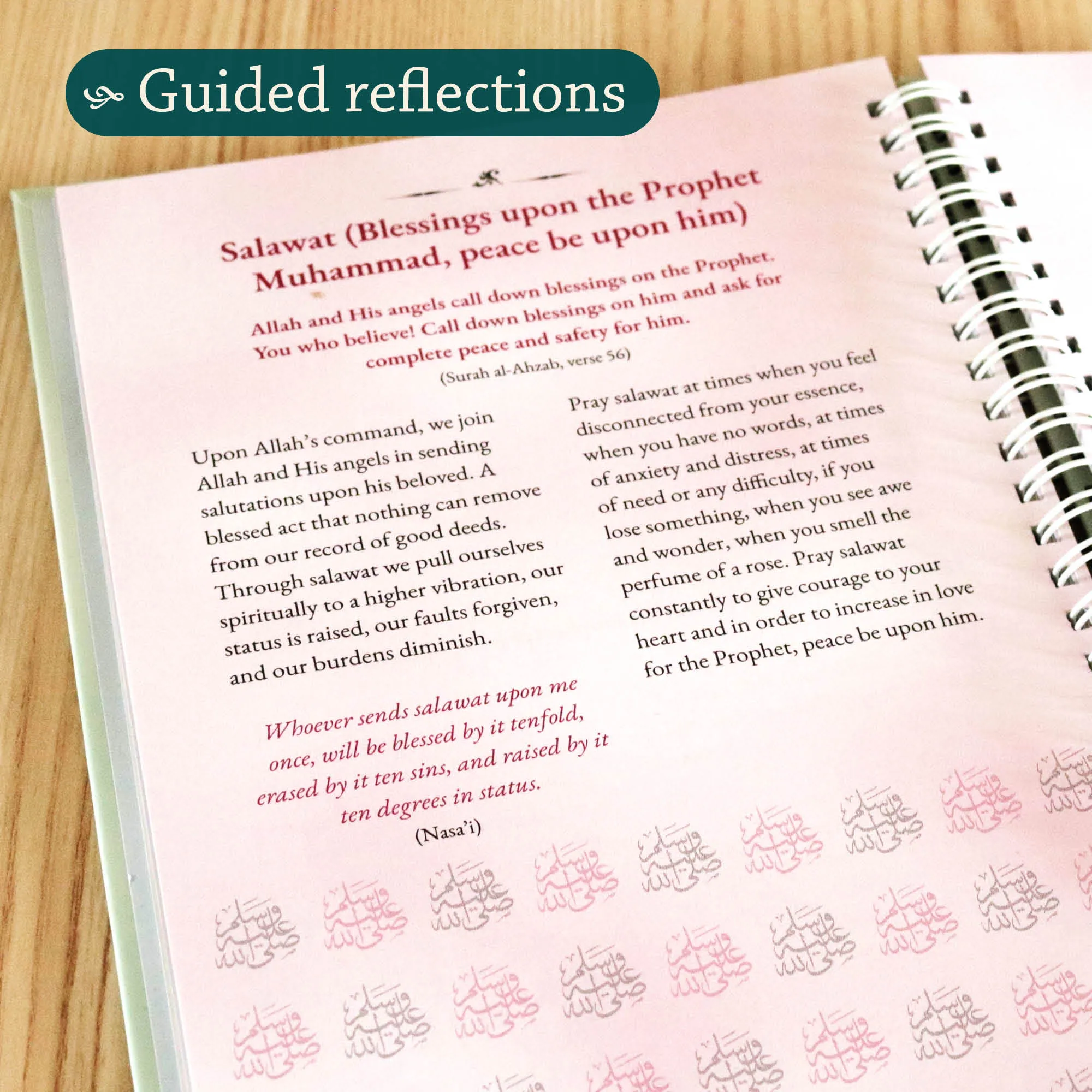 Inside page reflection of A Guided Journal for the Bereaved Muslim Parent by Zamir Hussain. Islamic child loss journal by Ta-Ha Publishers