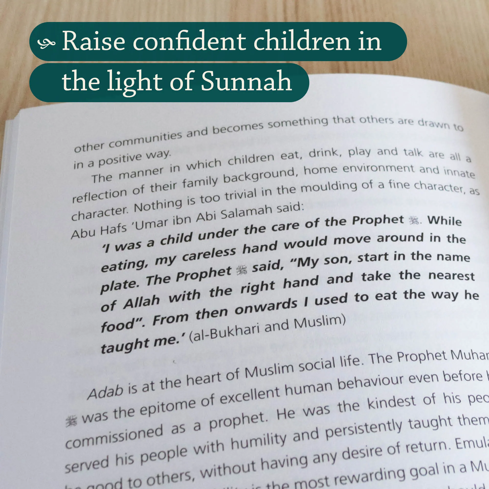 Inside page of Cherishing Childhood by Muhammad Abdul Bari. Muslim parenting guide by Ta-Ha Publishers