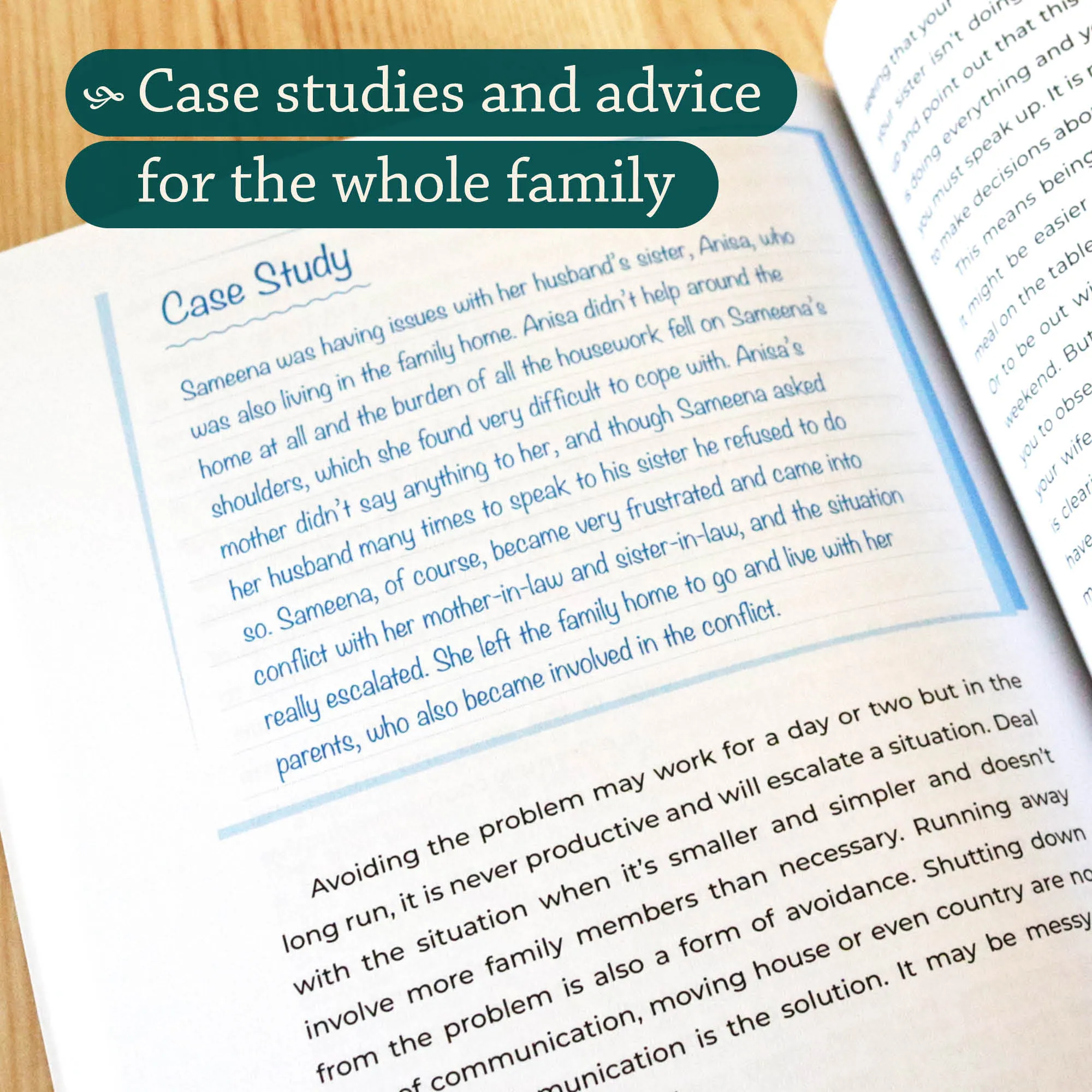 Inside page case study of Secrets to Surviving In-Laws by Afshan Khan. Islamic in-law guide by Ta-Ha Publishers