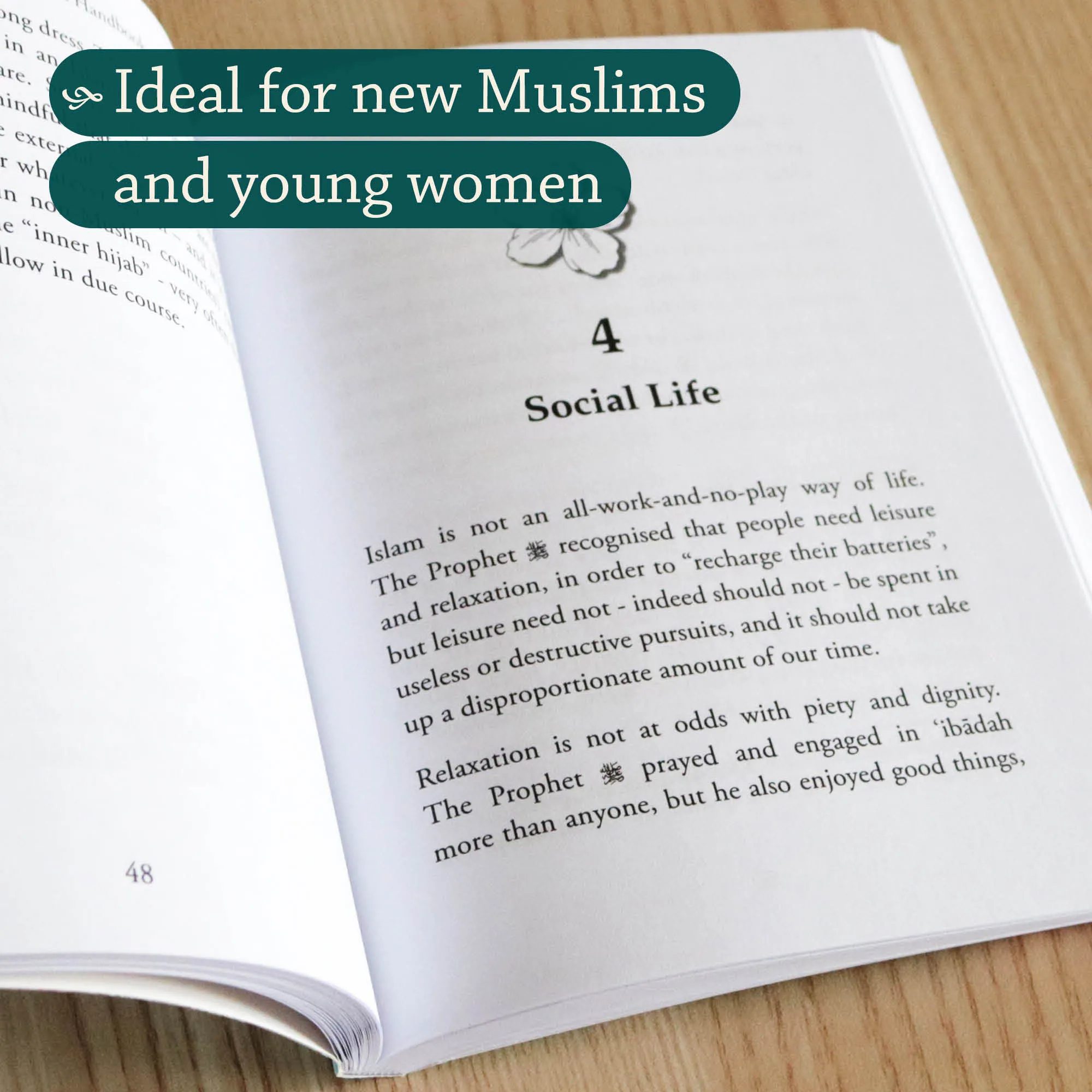 Inner spread of The Muslim Woman’s Handbook by Huda Khattab. Muslim woman’s handbook by Ta-Ha Publishers