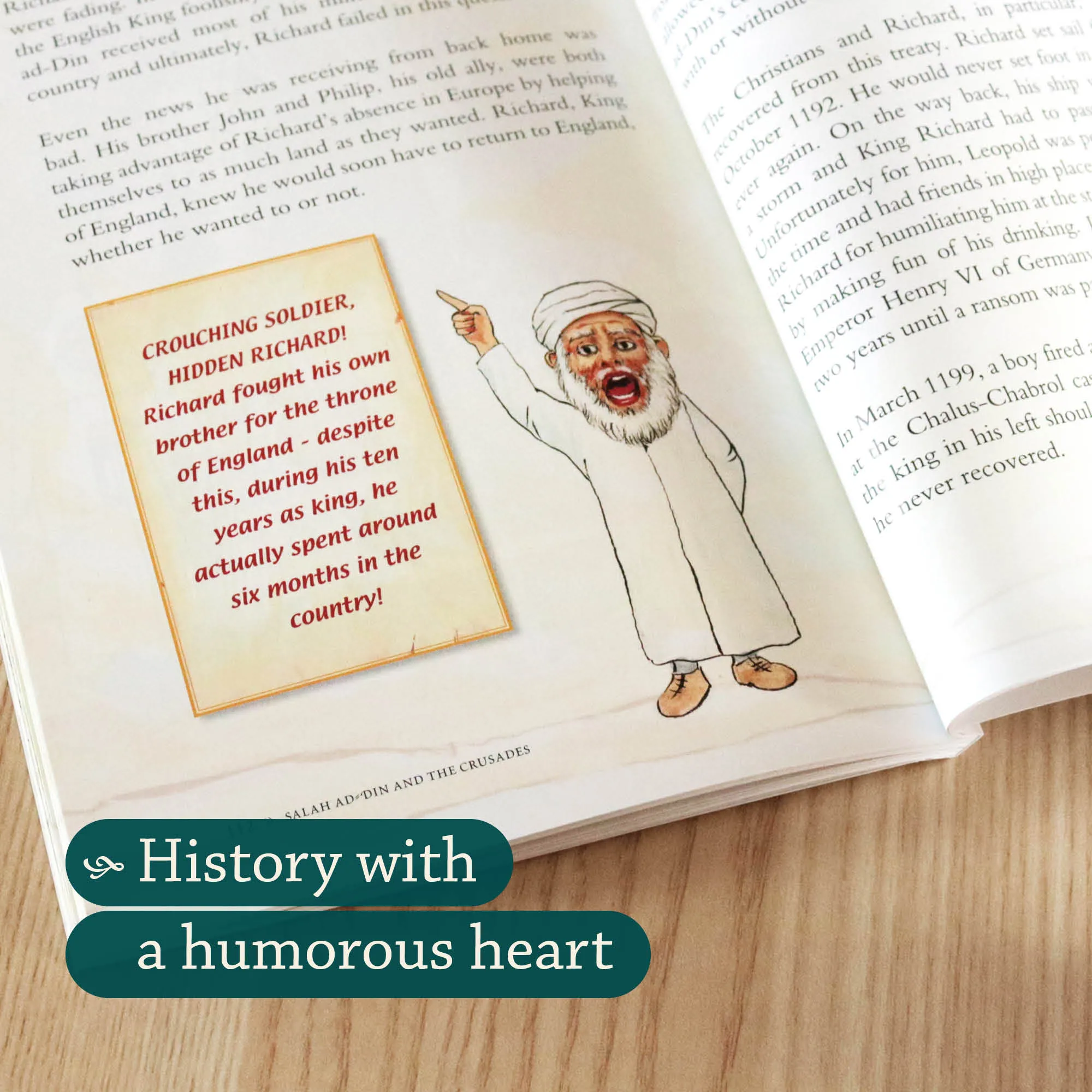 Inner spread of Salah ad-Din and the Crusades by Qaiser M. Talib. Islamic history book by Ta-Ha Publishers