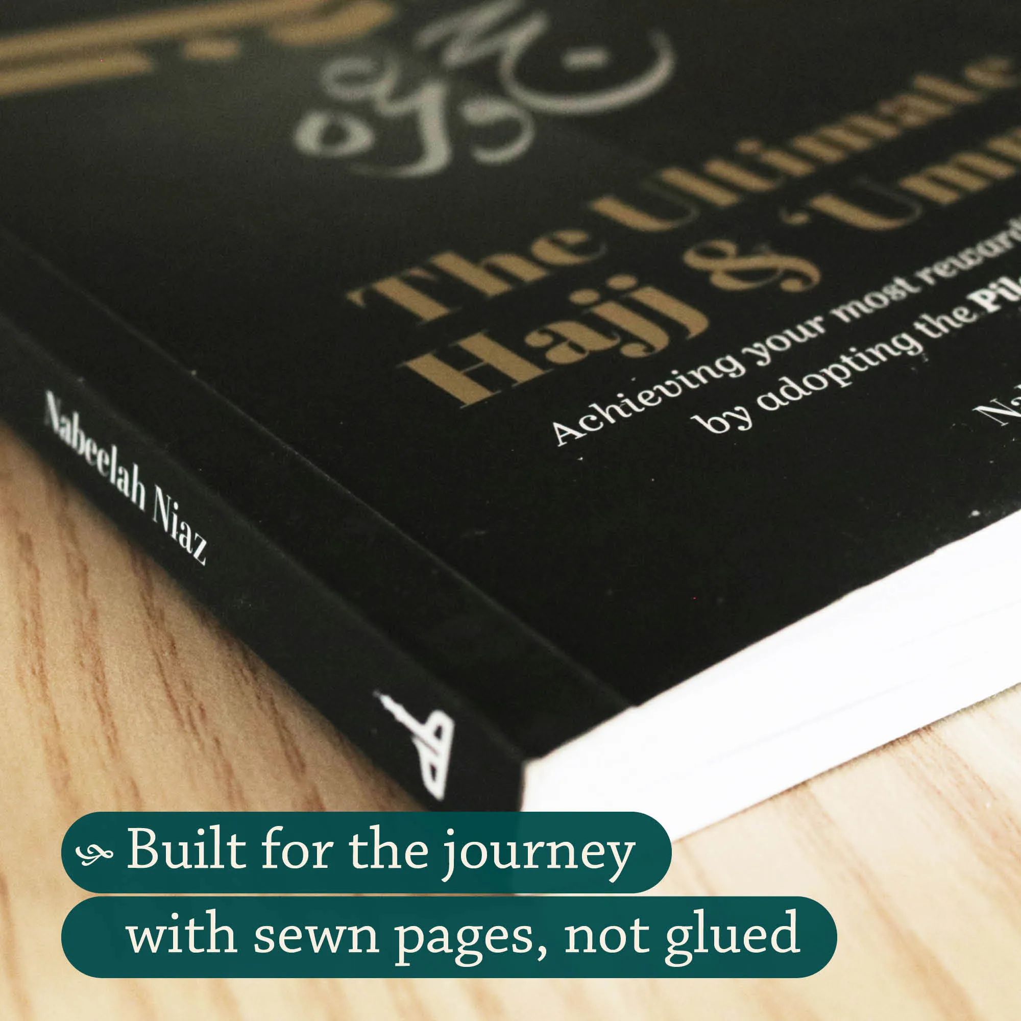Front cover detail of The Ultimate Hajj & ‘Umrah by Nabeelah Niaz. Mindful pilgrimage handbook by Ta-Ha Publishers