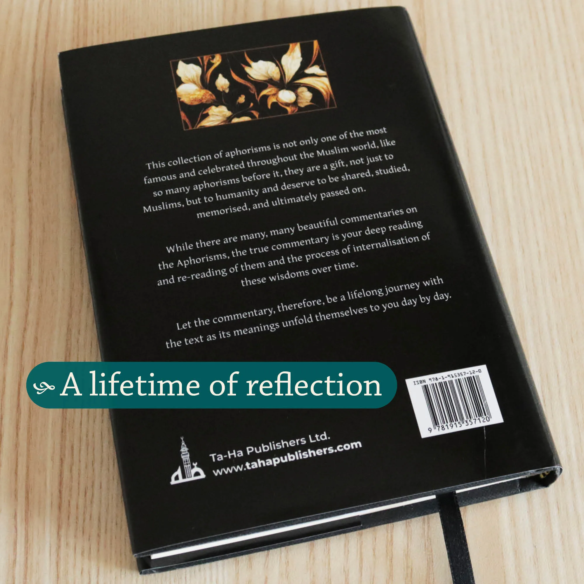 Back cover of The Aphorisms of Ibn ‘Ata’ Allah by Tarek Elgawhary. The Hikam English translation by Ta-Ha Publishers