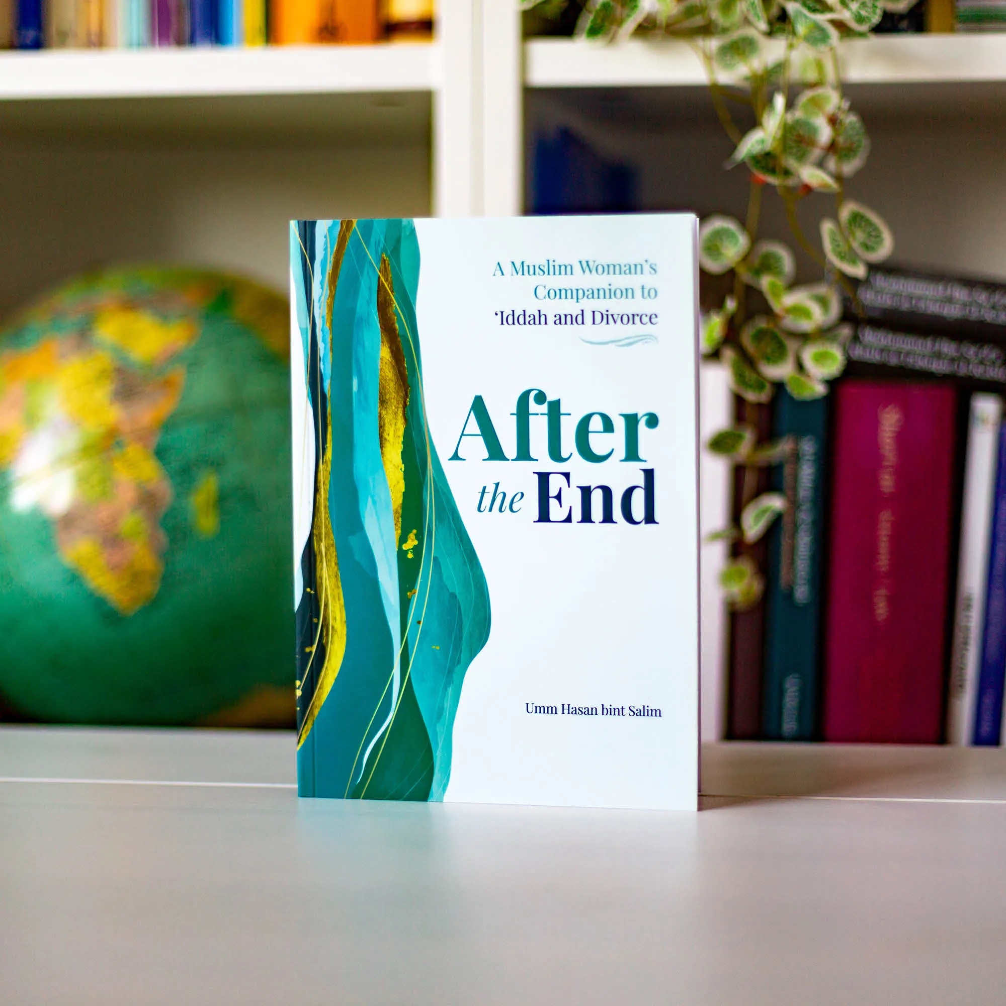 Upright book in library of After the End by Umm Hasan Bint Salim. Iddah and divorce guide for Muslim women by Ta-Ha Publishers